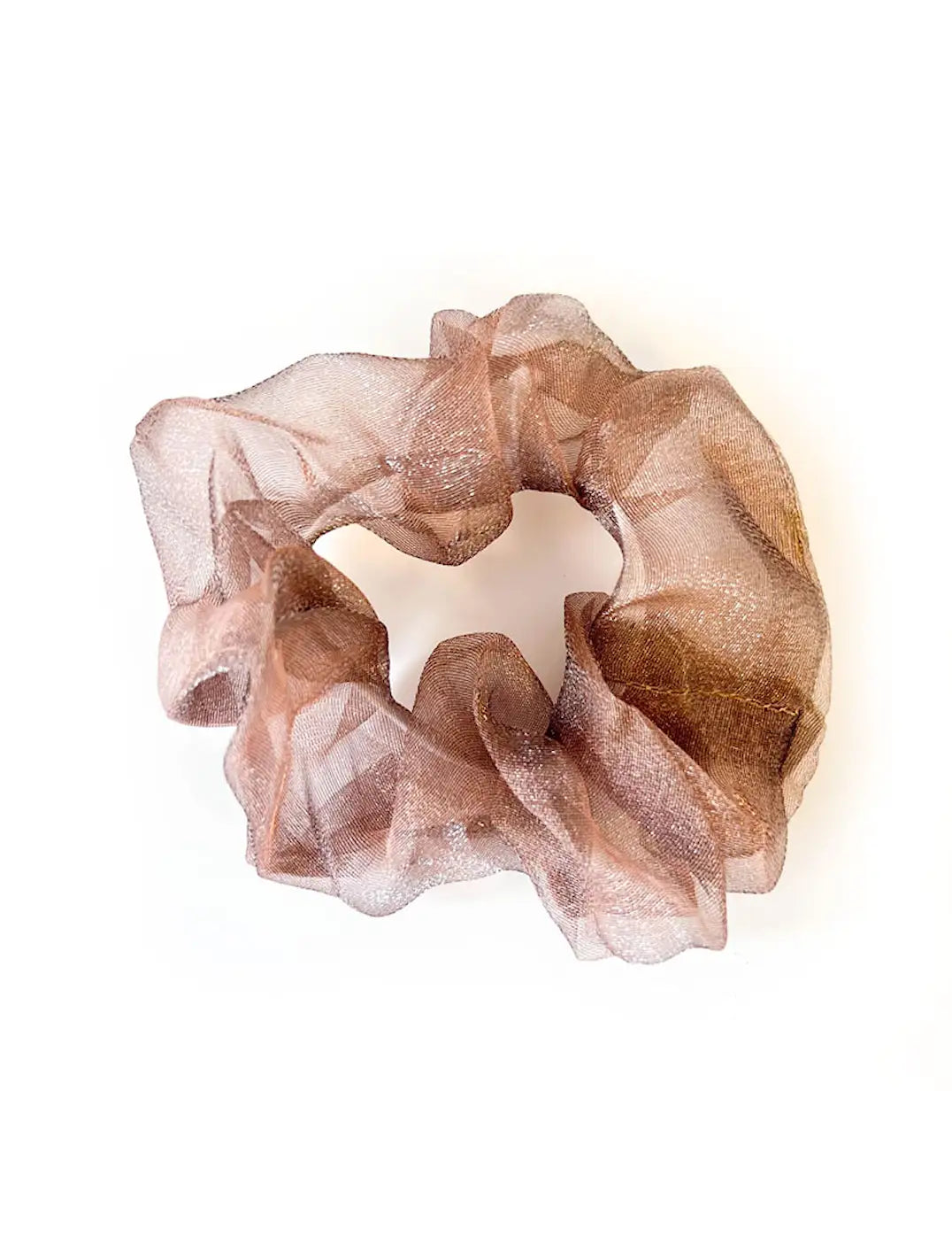 ORGANZA SCRUNCHIE GLOSSY MAUVE